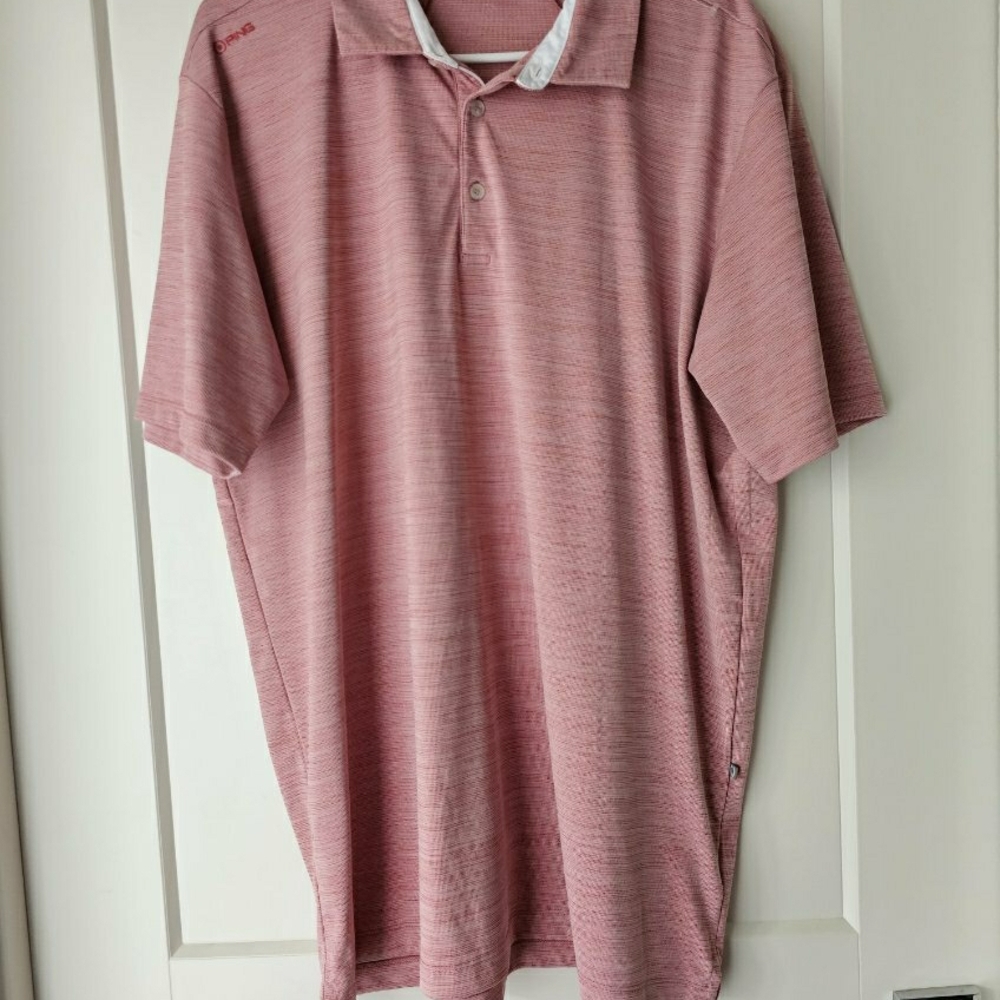 Ping Men's Polo Shirt in Soft Pink